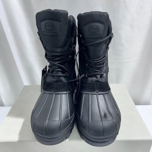 Polar Range Mens Snow Boots Size 10M Black Advanced Waterproof Lace-up Closed - Picture 1 of 12